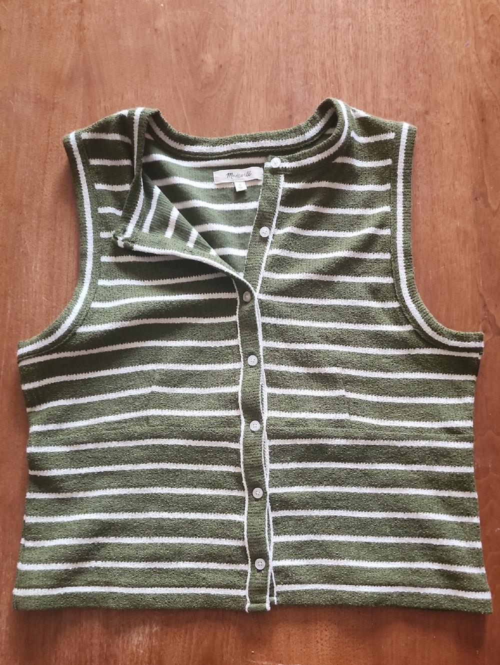 NWOT Madewell Split Crewneck Cardigan Tank